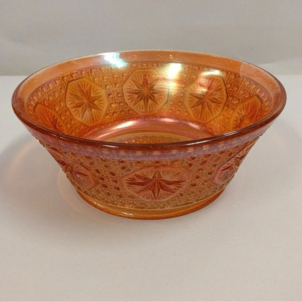 Vintage Marigold Carnival Glass Bowl